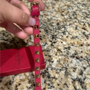 Valentino Rockstud Bracelet, Rouge, Excellent Condition, NWOT